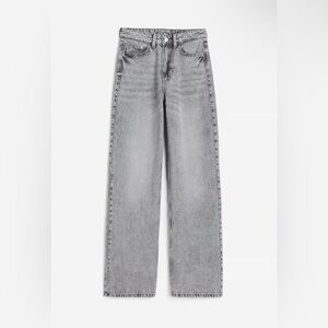 H&M Wide Ultra High Gray Jeans